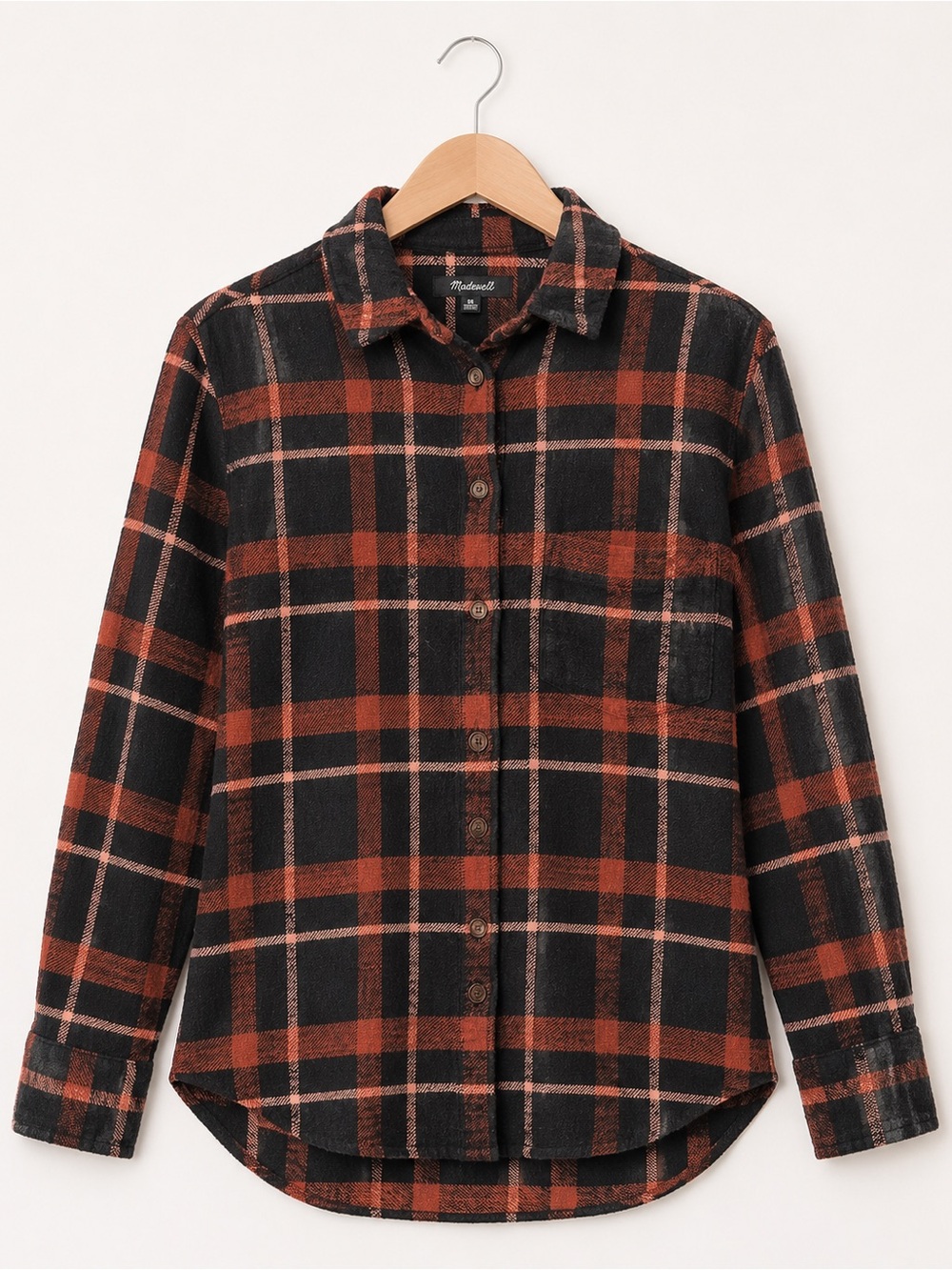 Madewell Sunday Shirt Evins Plaid Flannel Button Front Cotton XS